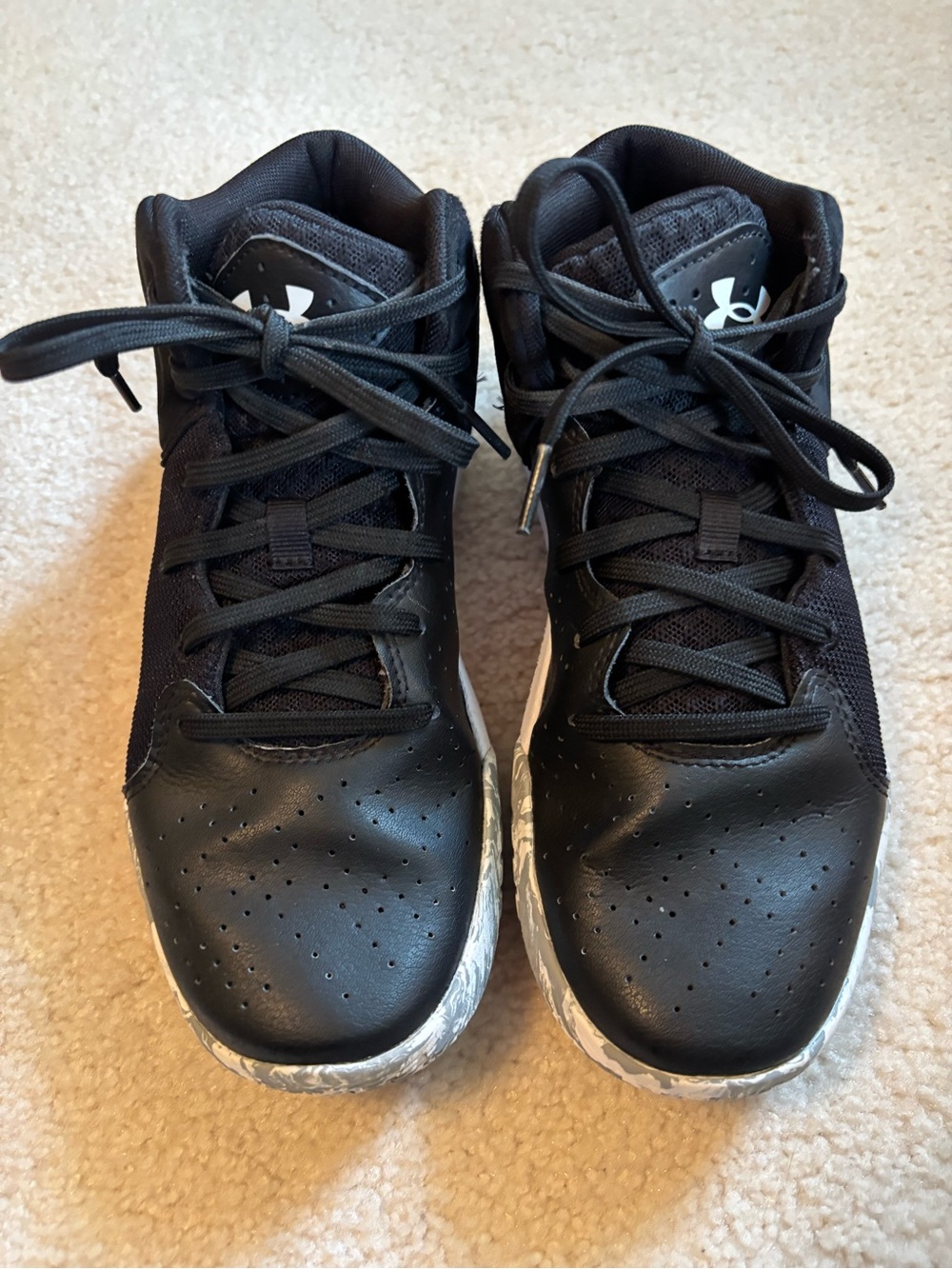 Under Armour Black Sneakers with White Marbled Soles